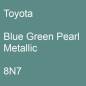 Preview: Toyota, Blue Green Pearl Metallic, 8N7.